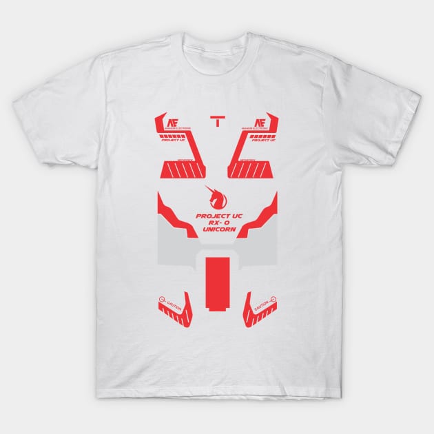 gundam unicorn rx 0 T-Shirt by Mexha_project